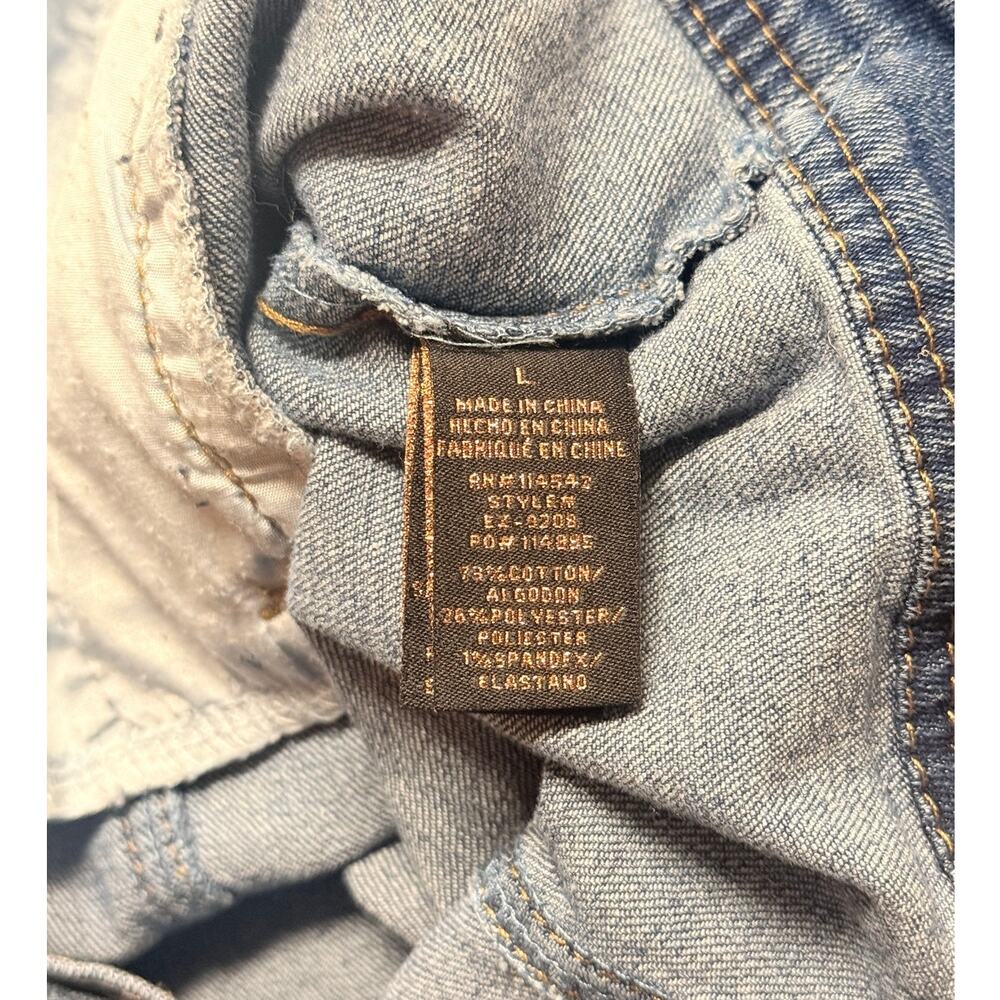 Dollhouse Distressed Denim Trucker Jacket Women's Size L - Picture 4 of 10